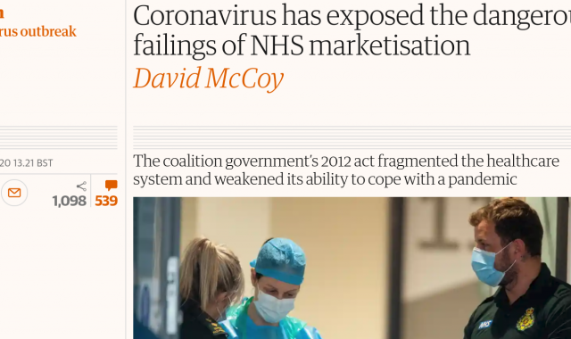 Coronavirus has exposed the dangerous failings of NHS marketisation