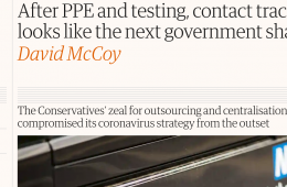 After PPE and testing, contact tracing looks like the next government shambles