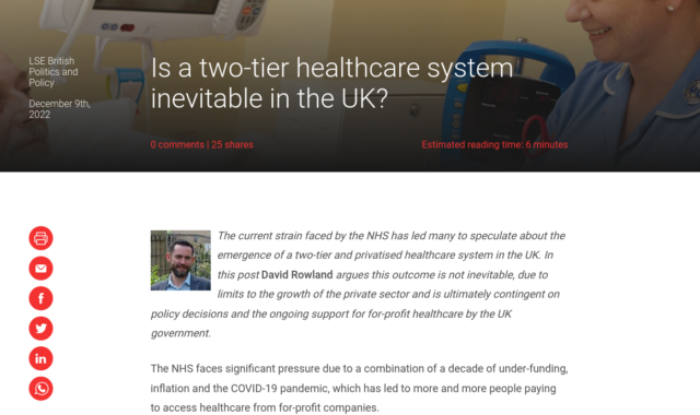 Is a two-tier healthcare system inevitable in the UK?